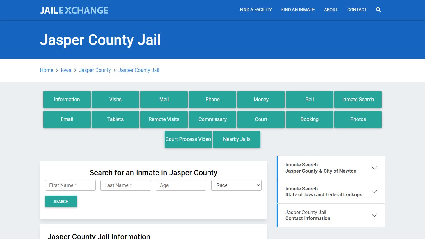 Jasper County Jail Roster Lookup, IA, Inmate Search